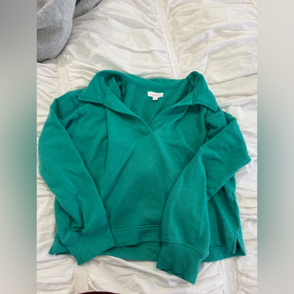 Colsie Teal V-Neck Women's Sweater - Picture 1 of 3